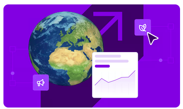 Globe and sustainability report illustration