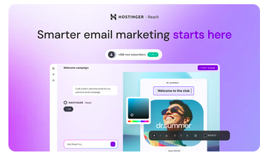 Hostinger Reach email marketing editor