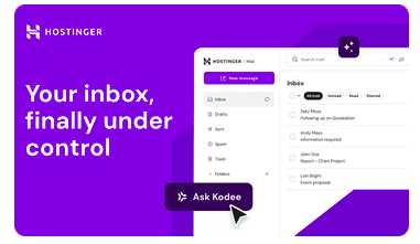 Hostinger Mail inbox interface
