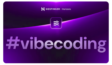 Hostinger Horizons vibe coding graphic